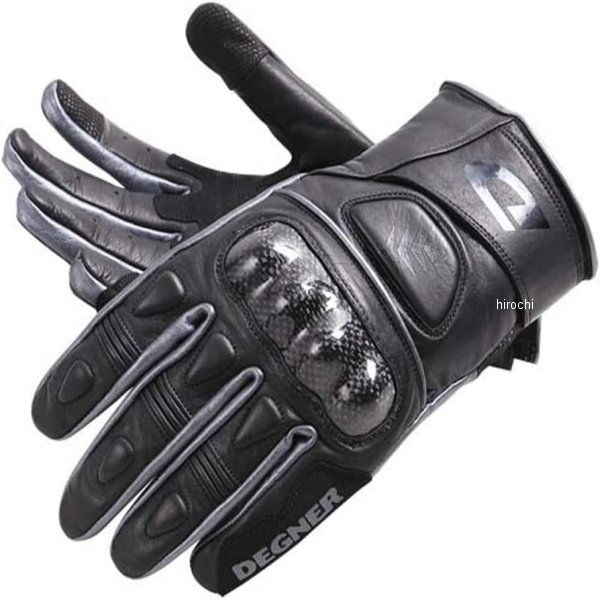 【メーカー在庫あり】 デグナー DEGNER ライディングレザーグローブ ガンメタル Sサイズ TG-44 HD店