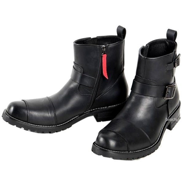 【メーカー在庫あり】 デグナー DEGNER シフトガード付レザーZIPエンジニアブーツ 黒 27cm HS-B9 HD店