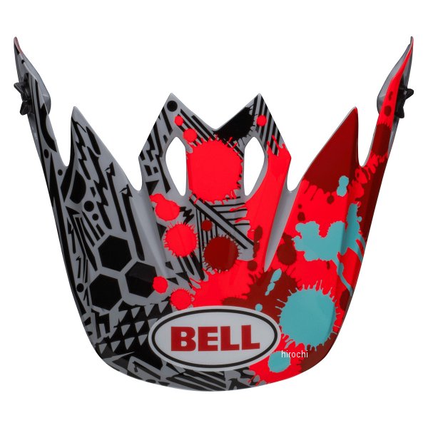【メーカー在庫あり】 ベル BELL MX-9 バイザー タガー スプラッター ブライト赤/グレー 7148752 HD店