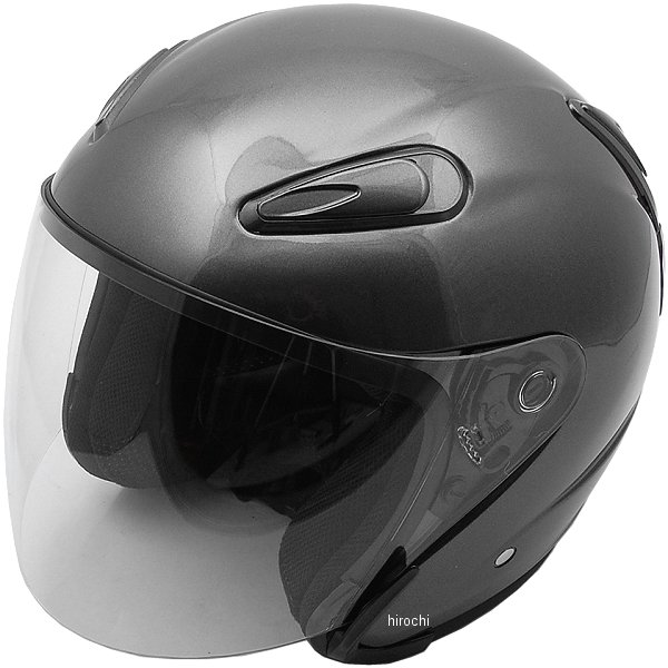 【メーカー在庫あり】 A221 NBS バイクパーツセンター ジェットヘルメット エアロフォルム ガンメタ Lサイズ(59-60cm未満) 722102 HD店