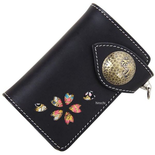 デグナー DEGNER 花山ミドルウォレット 黒 都桜 W-88K HD店