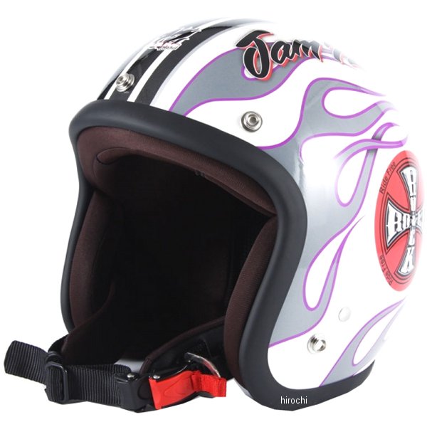 ナナニージャム 72JAM ジェットヘルメット ROCK&ROLL 白 フリーサイズ(57-60cm未満) JJ-07 HD店 7,378円