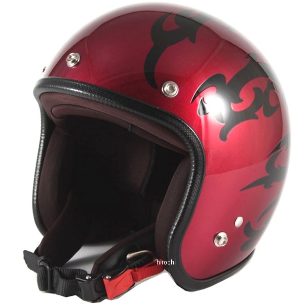ナナニージャム 72JAM ジェットヘルメット カスタムペイントJAM TRIBAL 赤 フリーサイズ(57-60cm未満) JCP-22 HD店