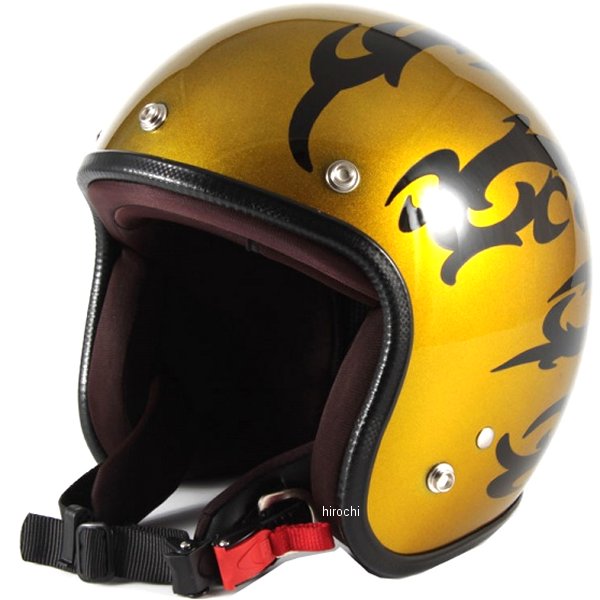 ナナニージャム 72JAM ジェットヘルメット カスタムペイントJAM TRIBAL ゴールド フリーサイズ(57-60cm未満) JCP-23 HD店
