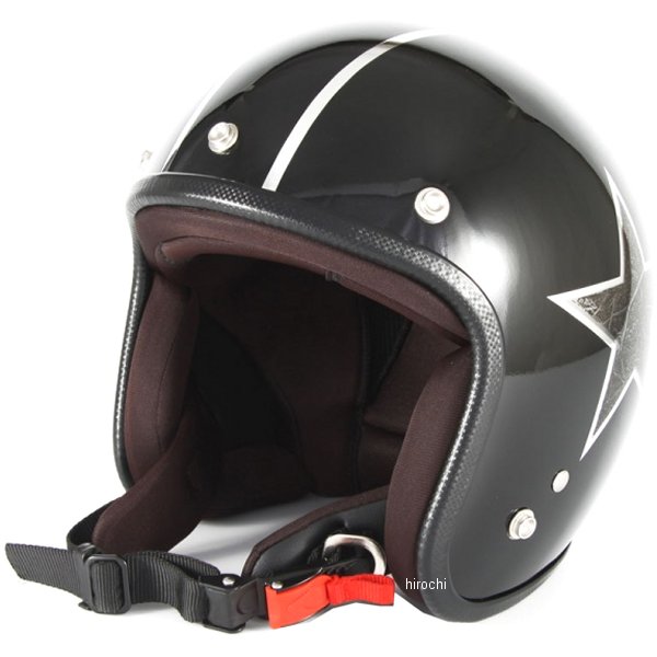 ナナニージャム 72JAM ジェットヘルメット STAR DUST 黒 フリーサイズ(57-60cm未満) JCP-51 HD店