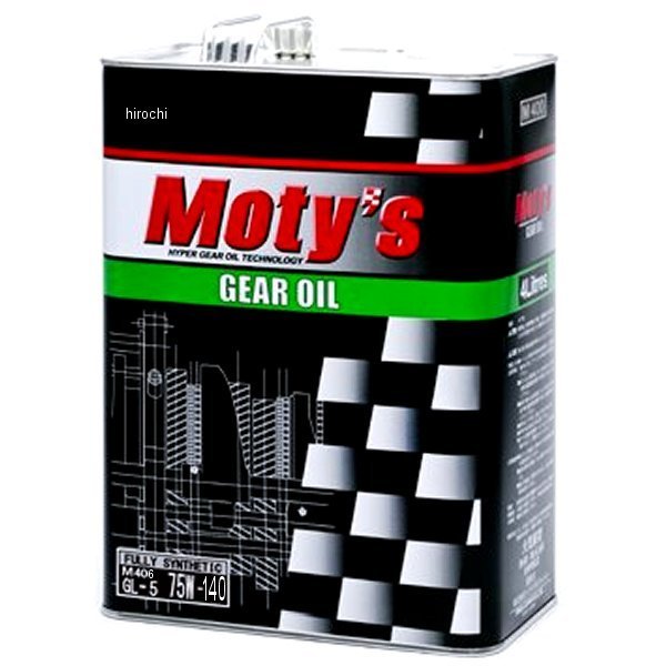 【メーカー在庫あり】 モティーズ Moty's ギヤオイル M406 化学合成油 75W140 4リットル M406-75W140-4L HD店|ヒロチー商事 ハーレー 店