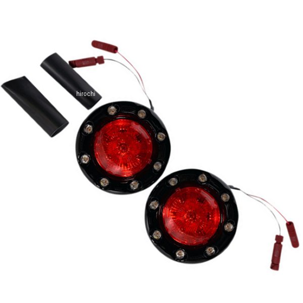 【USA在庫あり】 カスタム ダイナミクス LIGHT LED Bullet Ringz 黒/赤 2020-1885 HD店