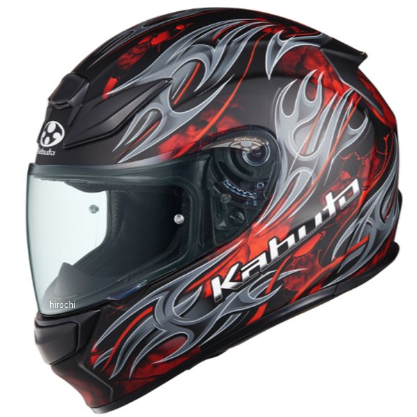 オージーケーカブト OGK KABUTO フルフェイスヘルメット SHUMA FLAME フラットブラックレッド Lサイズ 4966094601904 HD店