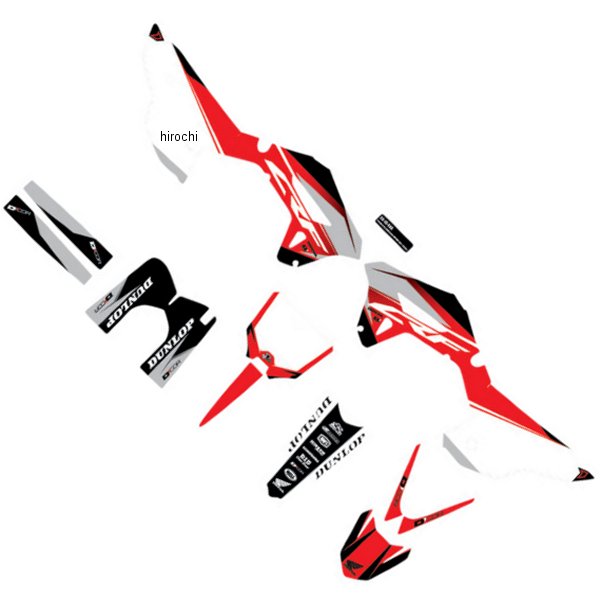 【USA在庫あり】 D'cor Visuals グラフィックキット 22年 CRF250F 赤/黒 4302-6502 HD店
