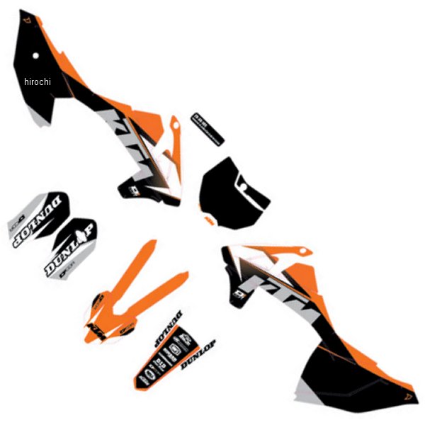 【USA在庫あり】 D'cor Visuals グラフィックキット 18年-21年 KTM 85 SX　黒/オレンジ/白 4302-6524 HD店