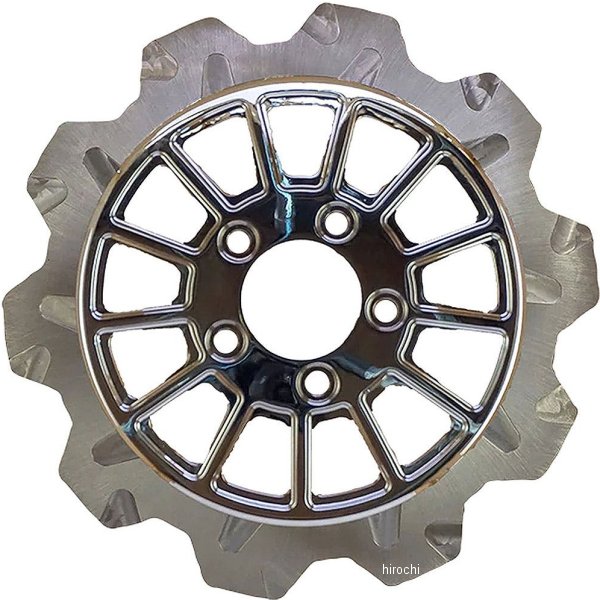 【メーカー在庫あり】 リンドールブレーキ LyndallBrakes ブレーキローター CROWN/13SPOKE 11.5インチ クローム/クローム 5mm厚 フロント 2002-1035 HD店|ヒロチー商事 ハーレー 店
