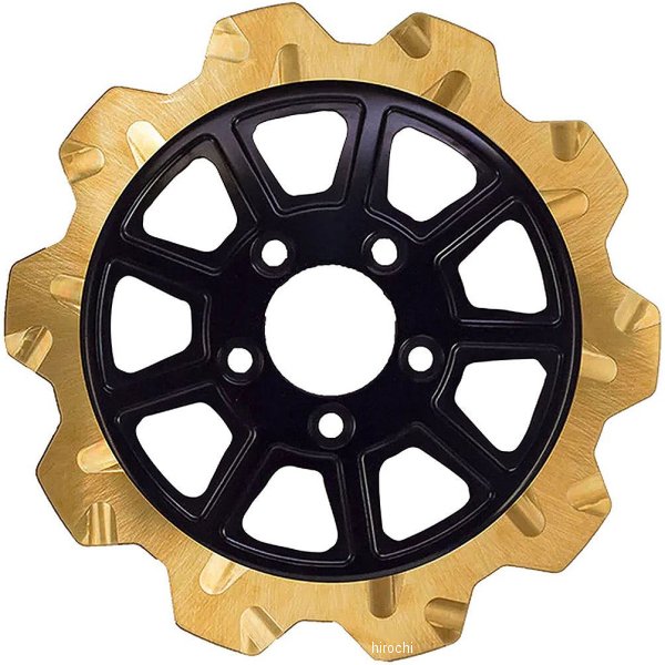 【メーカー在庫あり】 リンドールブレーキ LyndallBrakes ブレーキローター CROWN/9SPOKE 11.5インチ ゴールド/黒 5mm厚 リア 2202-2133 HD店