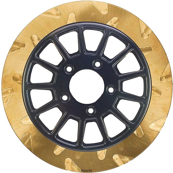 【メーカー在庫あり】 リンドールブレーキ LyndallBrakes ブレーキローター SMOOTH/13SPOKE 11.5インチ ゴールド/黒 5mm厚 フロント 1202-1135 HD店
