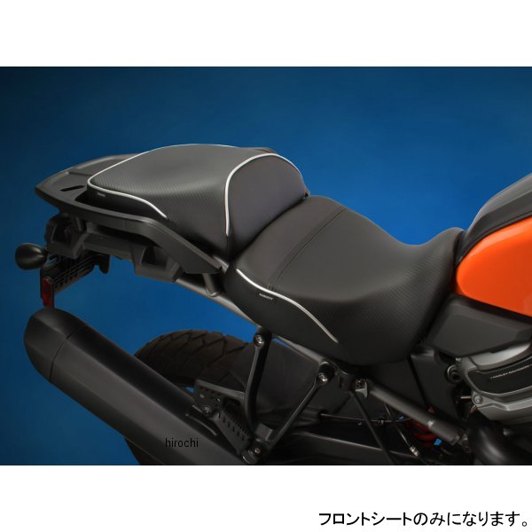 Sargent Premium レギュラーフロントシート CarbonFX ハーレー パンアメリカ パイピング:メタリックシルバー SHD1920FNSE111 HD店