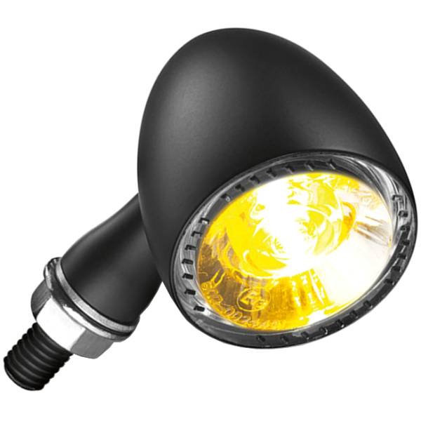 ケラーマン Kellermann Bullet 1000 PL/バレット 1000 PL マットブラック/クリアー アンバー/アンバー 1個売り KM181-200 HD店