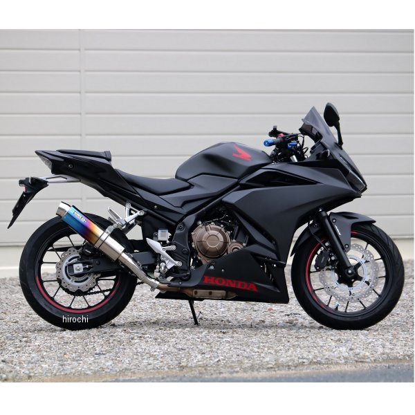 ダブルアールズ WR'S スリップオンマフラー ラウンド JMCA認証 19年-22年 CBR400R、CBR400X 焼き色チタン BK1440JM HD店