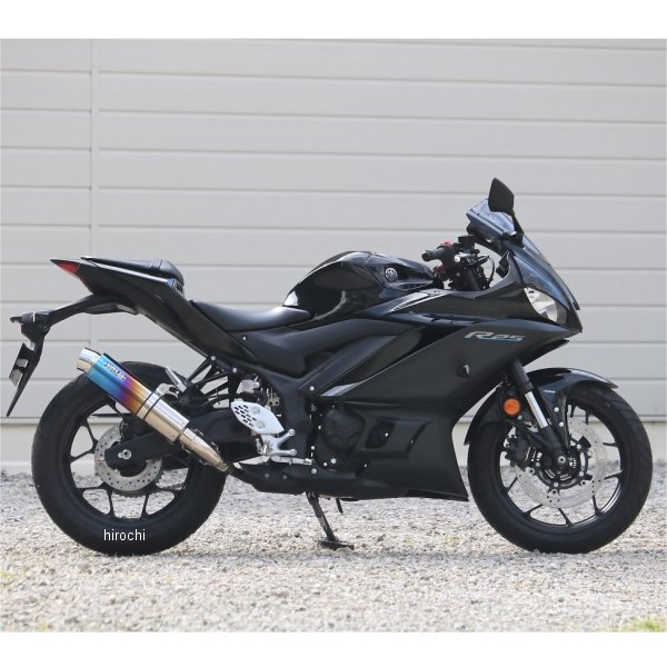 ダブルアールズ WR'S スリップオンマフラー ラウンド JMCA認証 22年以降 YZF-R25/MT-25 焼き色チタン BK2270JM HD店｜ヒロチー商事 ハーレー 店