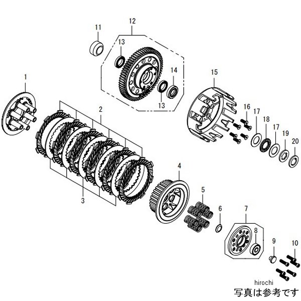 SP武川 スペシャルクラッチインナーキット タイプ-R モンキー125 02-02-0178 HD店