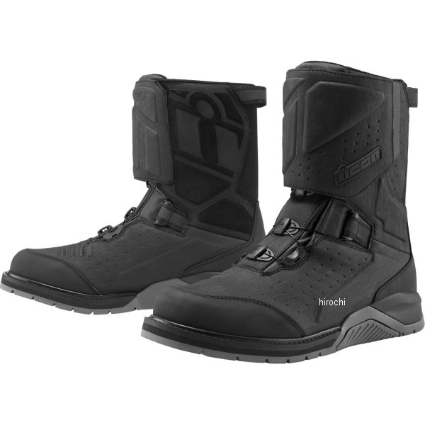 アイコン ICON ブーツ ALCAN WATERPROOF 黒 8サイズ 3403-1233 HD店