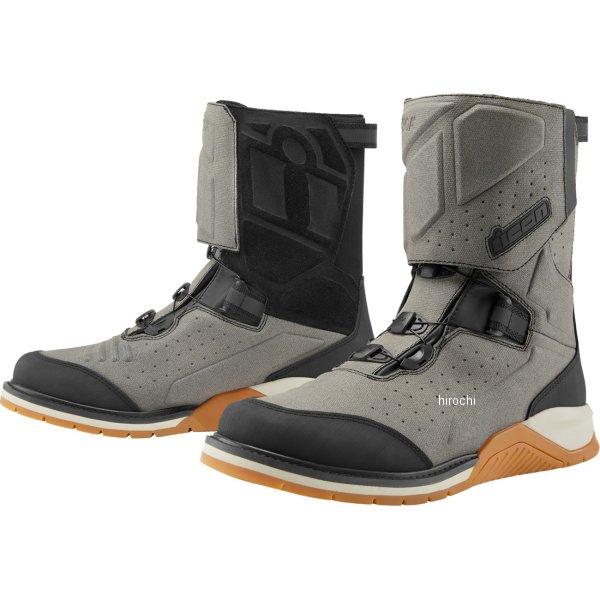アイコン ICON ブーツ ALCAN WATERPROOF グレー 12サイズ 3403-1253 HD店
