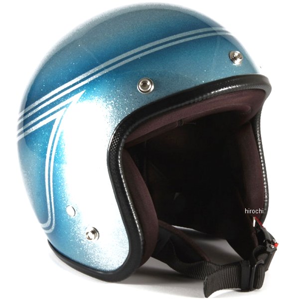 ナナニージャム 72JAM ジェットヘルメット SHINE OCEAN ブルー グロス仕上げ フリーサイズ(57-60cm未満) VNT-03 HD店|ヒロチー商事 ハーレー 店