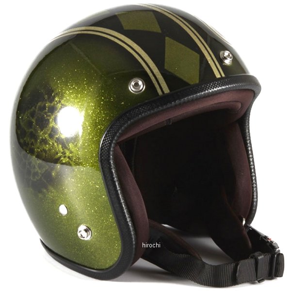 ナナニージャム 72JAM ジェットヘルメット JUGGLER G グリーン フリーサイズ(57-60cm未満) VNT-07 HD店｜ヒロチー商事 ハーレー 店