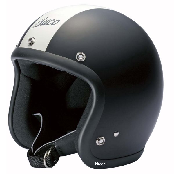 【メーカー在庫あり】 ブコ BUCO ジェットヘルメット エクストラブコ ストライプ マットブラック/マットアイボリーライン Lサイズ 0107EBCS02M015 HD店