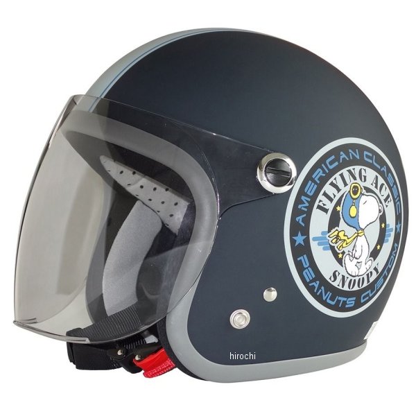 【メーカー在庫あり】 アークス AXS SNJ-78 ジェットヘルメット スヌーピーバイカー2 マットネイビー 57-59cm 0135SNJ78 HD店