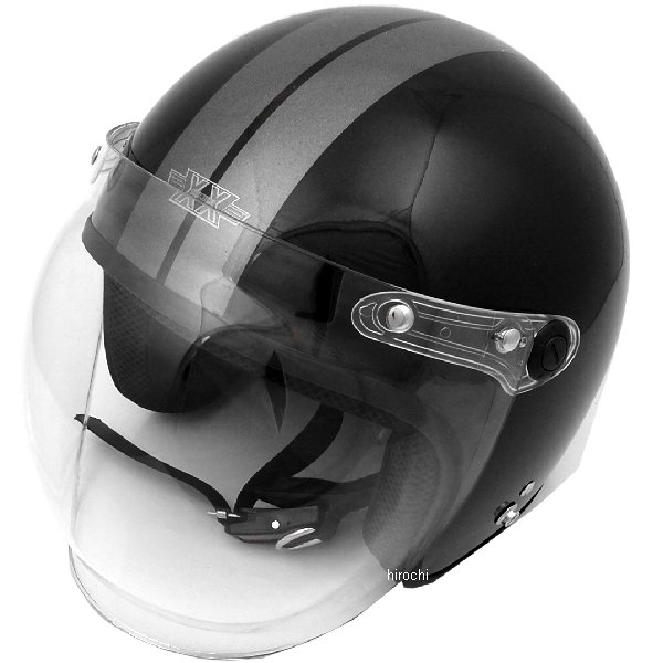 【即納】 TNK工業 ジェットヘルメット XX-606 黒/ガンメタ XXLサイズ(62-64cm) 4984679511363 HD店