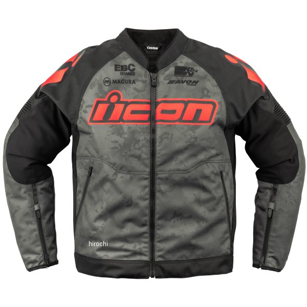 アイコン ICON 春夏モデル ジャケット オーバーロード3 マグナクロス グレー XLサイズ 2820-6715 HD店