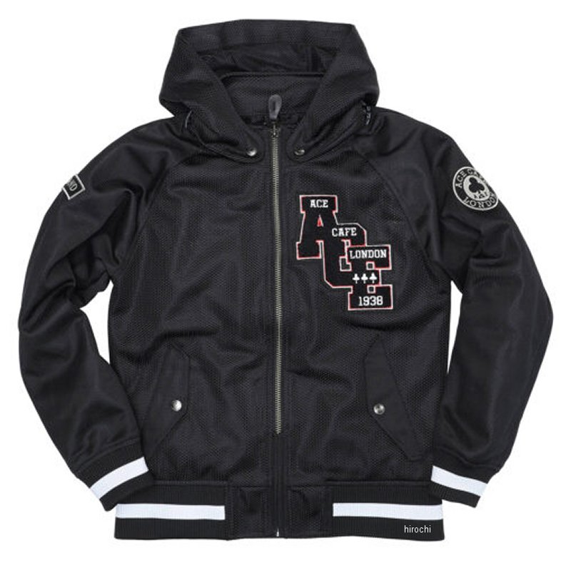 【メーカー在庫あり】 エースカフェロンドン ACE CAFE LONDON 春夏モデル スタジアム メッシュジャケット 黒/黒 Lサイズ SS2404MJ-BKBK/L HD店