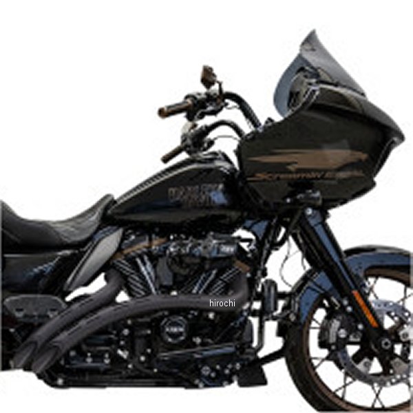 【USA在庫あり】 バッサニ Bassani フルエキゾースト スイーパーラジアル 穴あきヒートシールド付き 21年-23年 FLHRXS 黒 1800-2661 HD店|ヒロチー商事 ハーレー 店