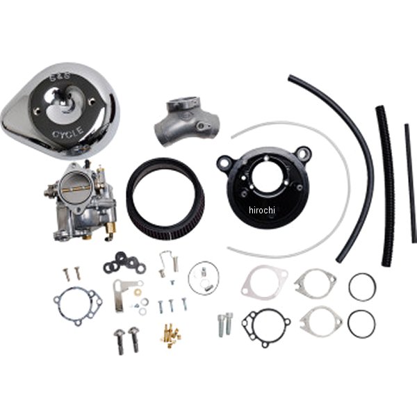 【USA在庫あり】 S&Sサイクル S&S Cycle スーパーEキャブレター ステルスエアクリーナーキット 05年 FXDC クローム 1001-0089 HD店