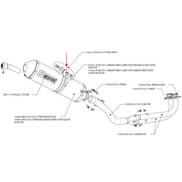 アクラポビッチ AKRAPOVIC フィッティングキット T-MAX500 P-HF133 HD店