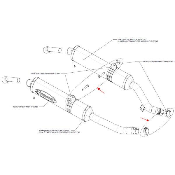 アクラポビッチ AKRAPOVIC クランプバンド 03年-05年 Z1000 P-HF39 HD店