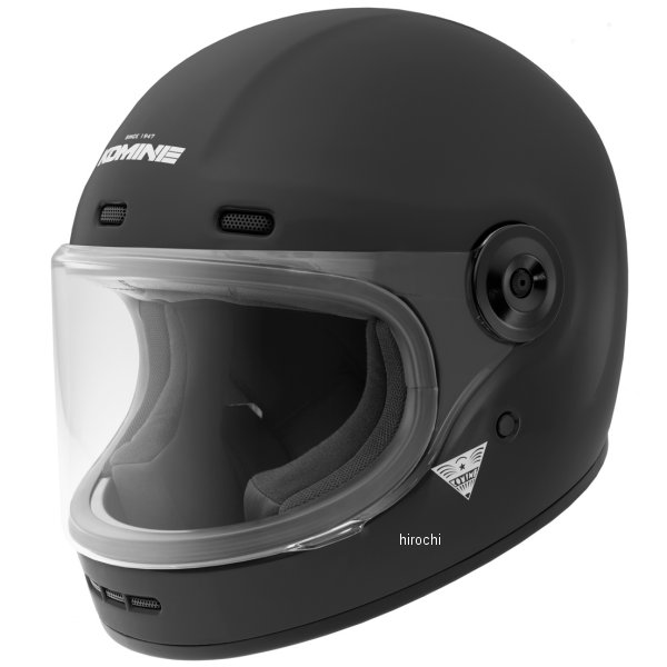 【メーカー在庫あり】 HK-190 コミネ KOMINE ネオレトロフルフェイスヘルメット マットブラック Mサイズ 01-190 HD店｜ヒロチー商事 ハーレー 店