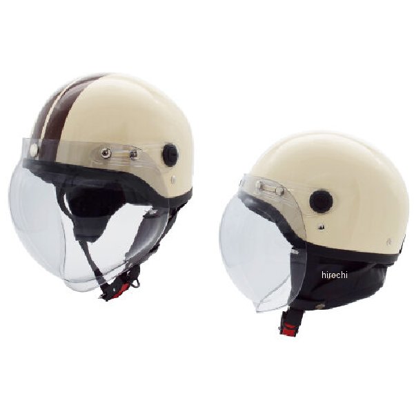 【メーカー在庫あり】 TNK工業 AQ-51 ハーフヘルメット アイボリーブラウン フリーサイズ 4984679513657 HD店