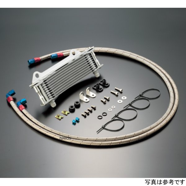 ACTIVE アクティブ オイルクーラーキット サーモ対応 サイド廻し/ラウンド #6 9-10R 83年-85年 GPZ750、GPZ750F シルバー AC14038720C HD店