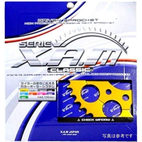 ザム XAM クラシック リアスプロケット YZF-R125 428/52 アルミ ゴールド A3210-52T HD店|ヒロチー商事 ハーレー 店