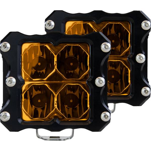 【USA在庫あり】 HERETIC Quattro LEDフラッドライト ペア 黒 2001-2643 HD店