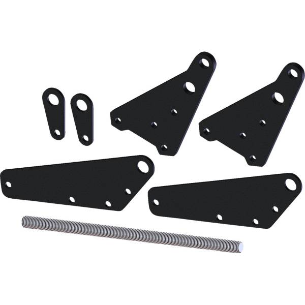 【USA在庫あり】 Kfi Products SQ プッシュ チューブ レベリング キット Pro 2.0 +4インチ 黒 4501-1008 HD店