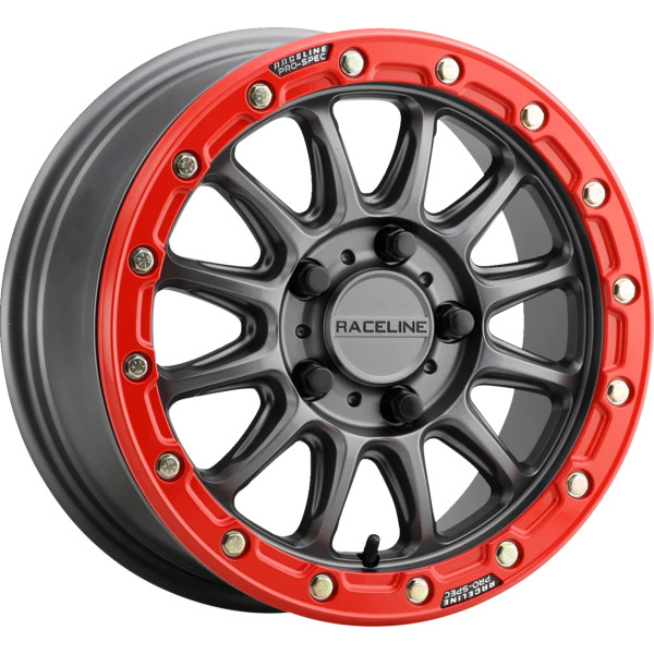 【USA在庫あり】 Raceline Wheels Alpha Beadlock ホイール 15x7 - 5/114.3 - 3+4 (+25 mm) 赤/ガンメタ 0230-1438 HD店