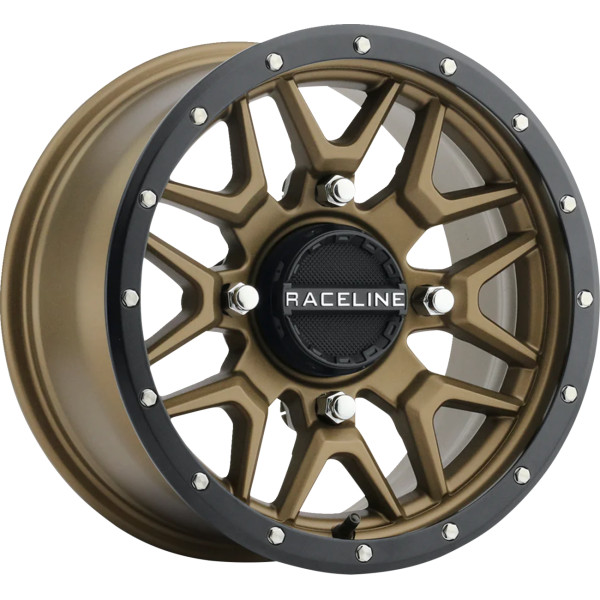 【USA在庫あり】 Raceline Wheels Krank Simulated Beadlock ホイール 14x7 - 4/156 - 5+2 (+10 mm) ブロンズ 0230-1501 HD店