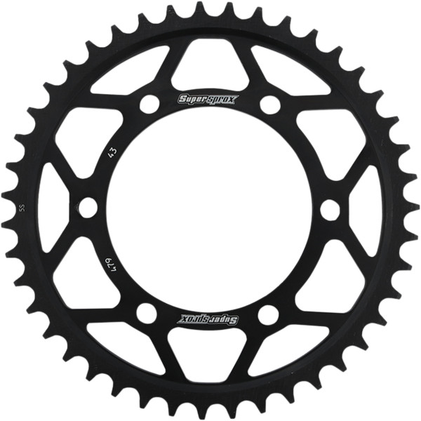 【USA在庫あり】 SUPERSPROX スチール リア スプロケット 530/43T 15年-17年 EN650 Vulcan S 黒 1210-1907 HD店