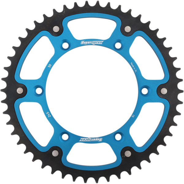 【USA在庫あり】 SUPERSPROX ステルス リア スプロケット 520/50T 20年-22年 YZ125X 青/黒 1210-1987 HD店