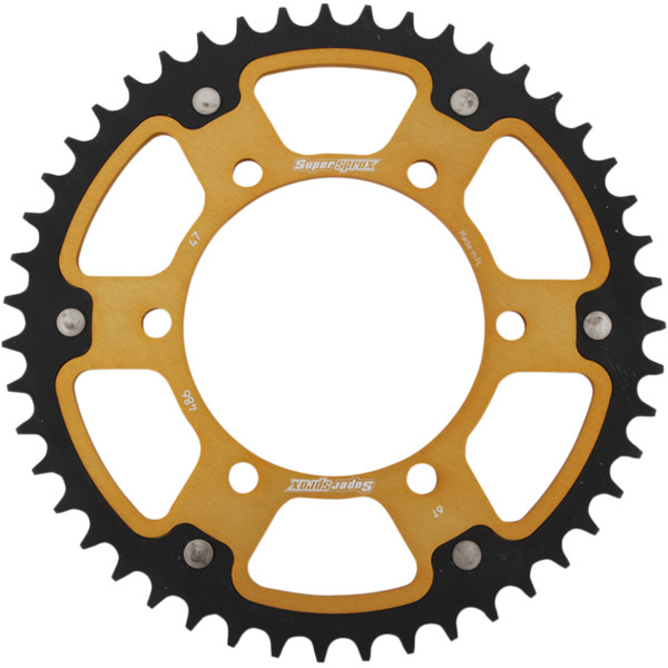 【USA在庫あり】 SUPERSPROX ステルス リア スプロケット 520/47T 21年 Tenere 700 ゴールド/黒 1210-2013 HD店