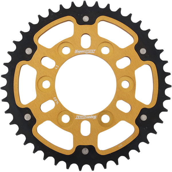 【USA在庫あり】 SUPERSPROX ステルス リア スプロケット 530/43T 15年-17年 Versys 1000 ゴールド/黒 1210-2199 HD店