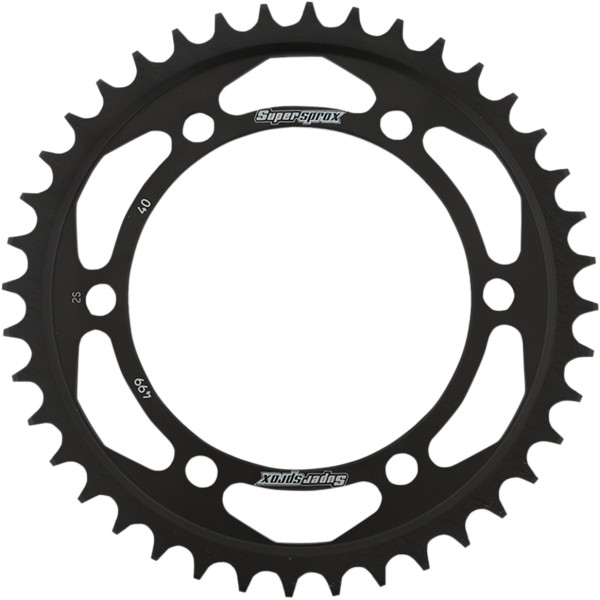 【USA在庫あり】 SUPERSPROX レーシング スチール リア スプロケット 530/40T 03年-05年 Ninja ZX-12R 黒 1210-2208 HD店