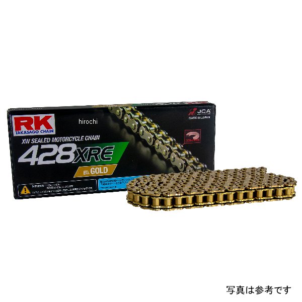 【メーカー在庫あり】 RKジャパン チェーン 130L ED GOLD 428XRE HD店
