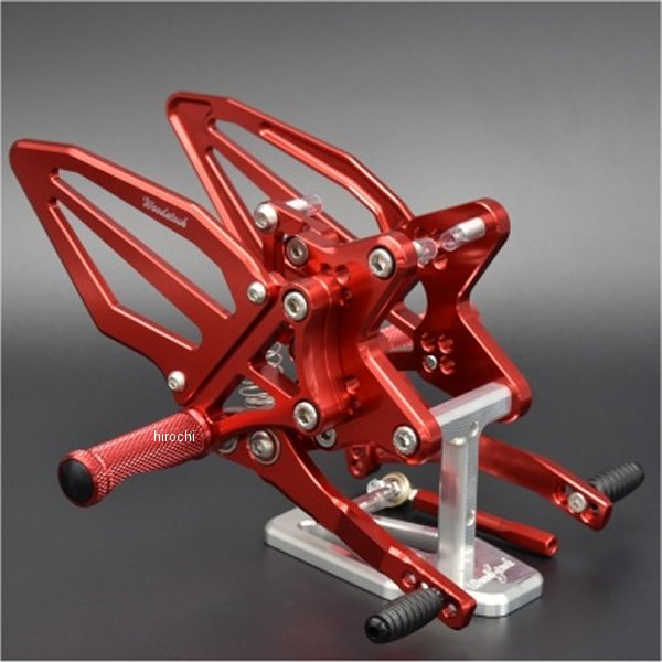 ウッドストック WOODSTOCK バックステップキット STDペダル/STDステップバー 20年以降 ZX-25R SE/SE KRT 赤 WBS-K42SE-RD HD店
